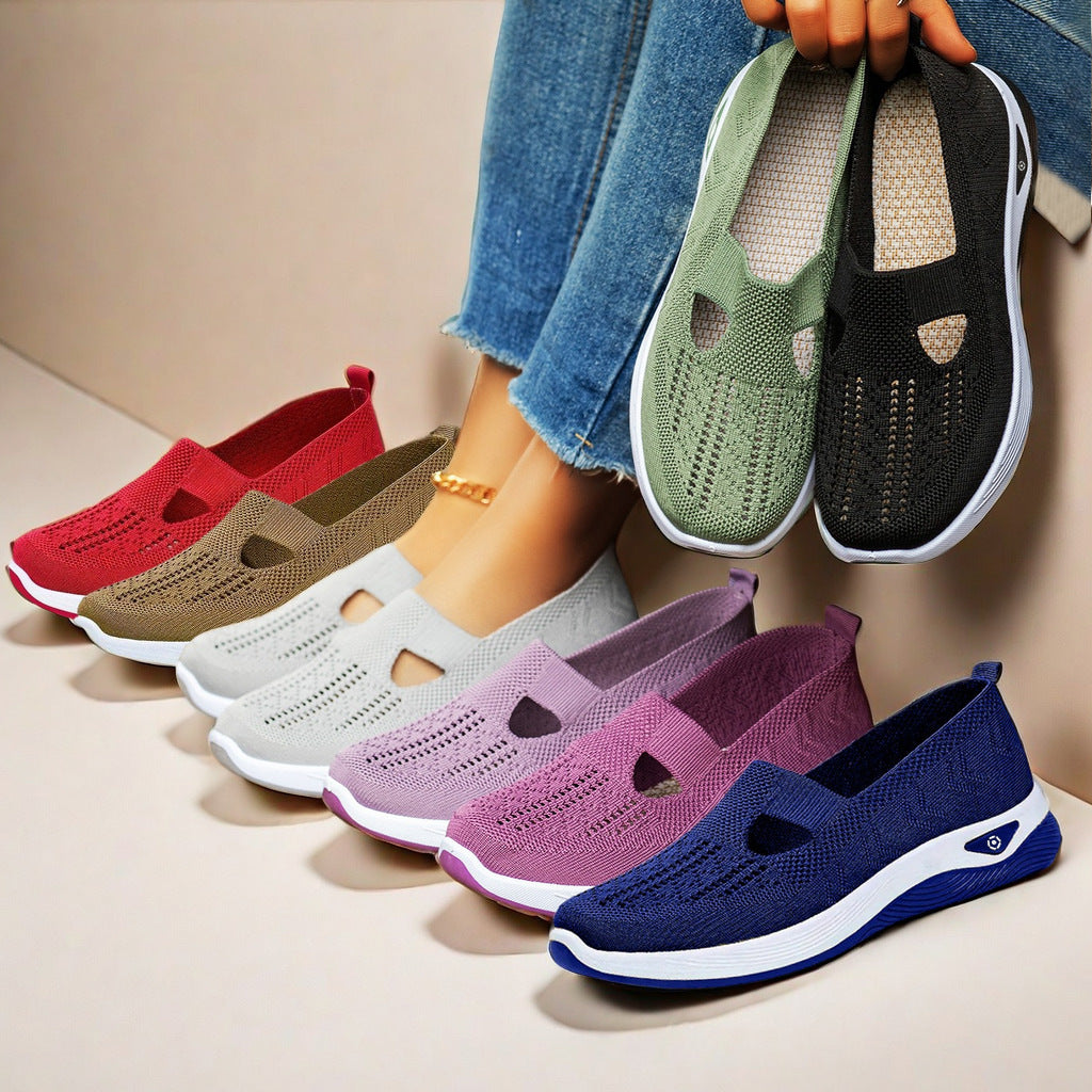 Women's Mesh Breathable Non-slip Flat  Soft Bottom Shoes