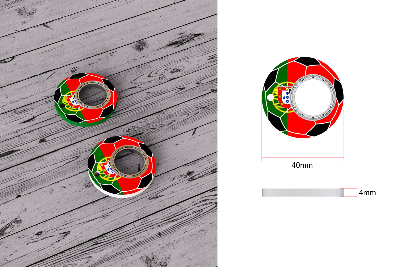 World Cup Fidget Spinner Keychain