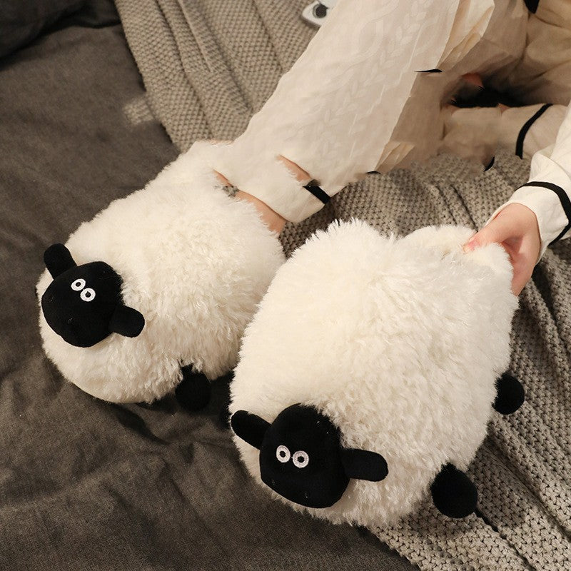 #37 - Cute Lamb Cotton Slippers Female Winter
