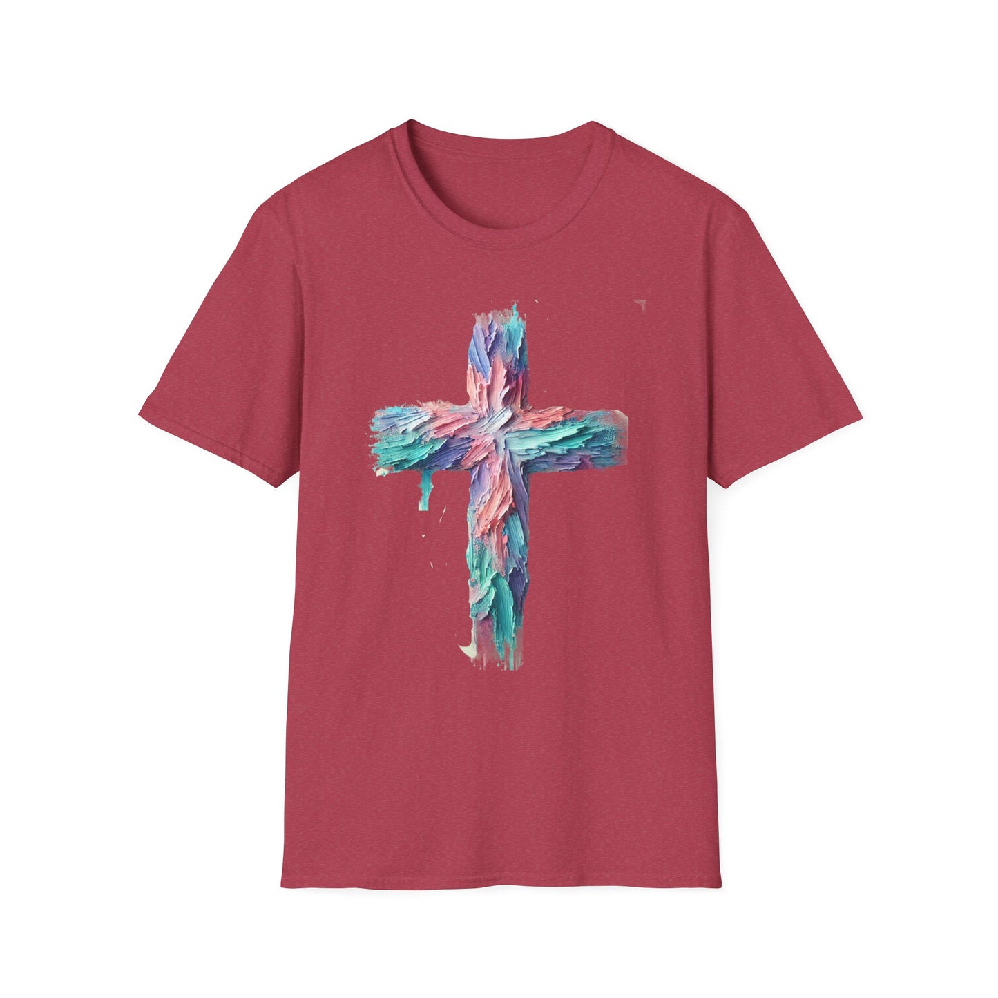 Vibrant Pastel Cross T-Shirt - Perfect for Spring and Summer Celebrations & Gift