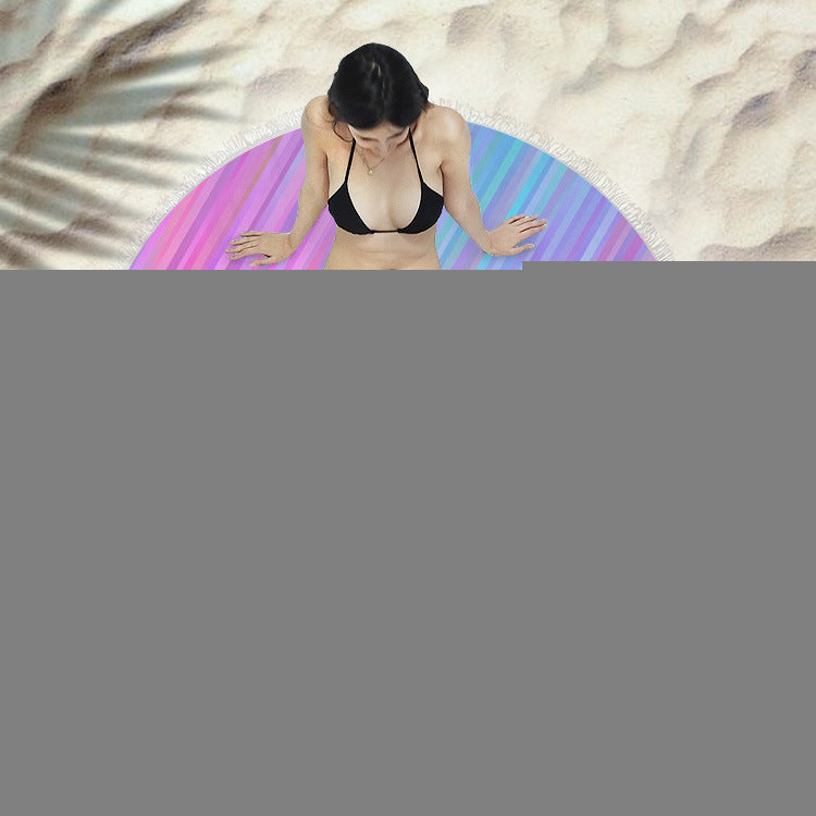 Round Fringed Beach Towel