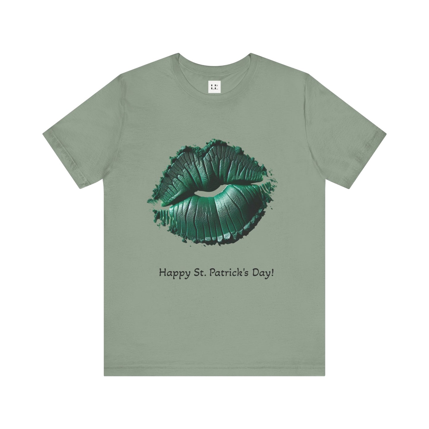 St. Patrick's Day Green Kiss Lip Tee for Unisex - Fun & Festive Short Sleeve T-Shirt