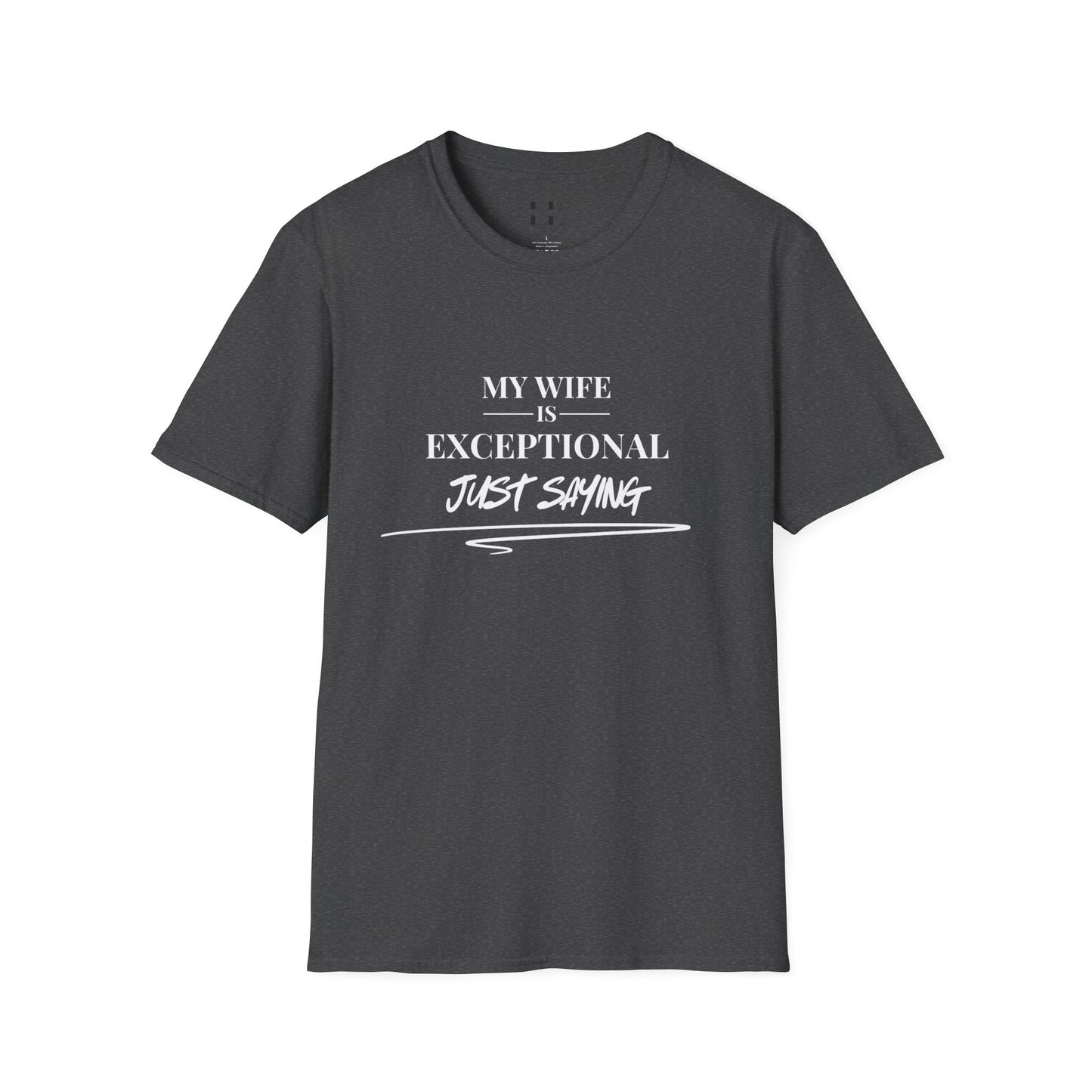Exceptional Wife T-Shirt - Unisex Softstyle Tee - White Print