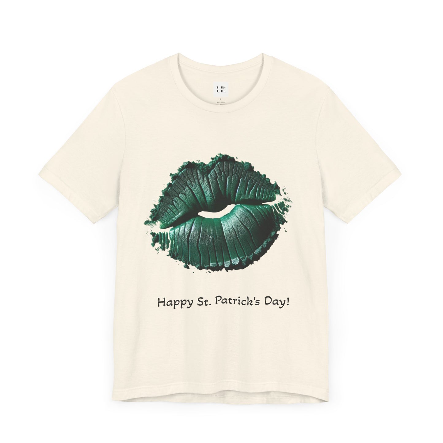 St. Patrick's Day Green Kiss Lip Tee for Unisex - Fun & Festive Short Sleeve T-Shirt