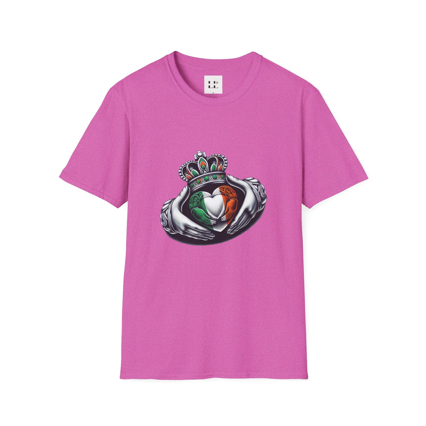 Crown & Heart Unisex Softstyle T-Shirt - Perfect for Celebrating Love and Heritage