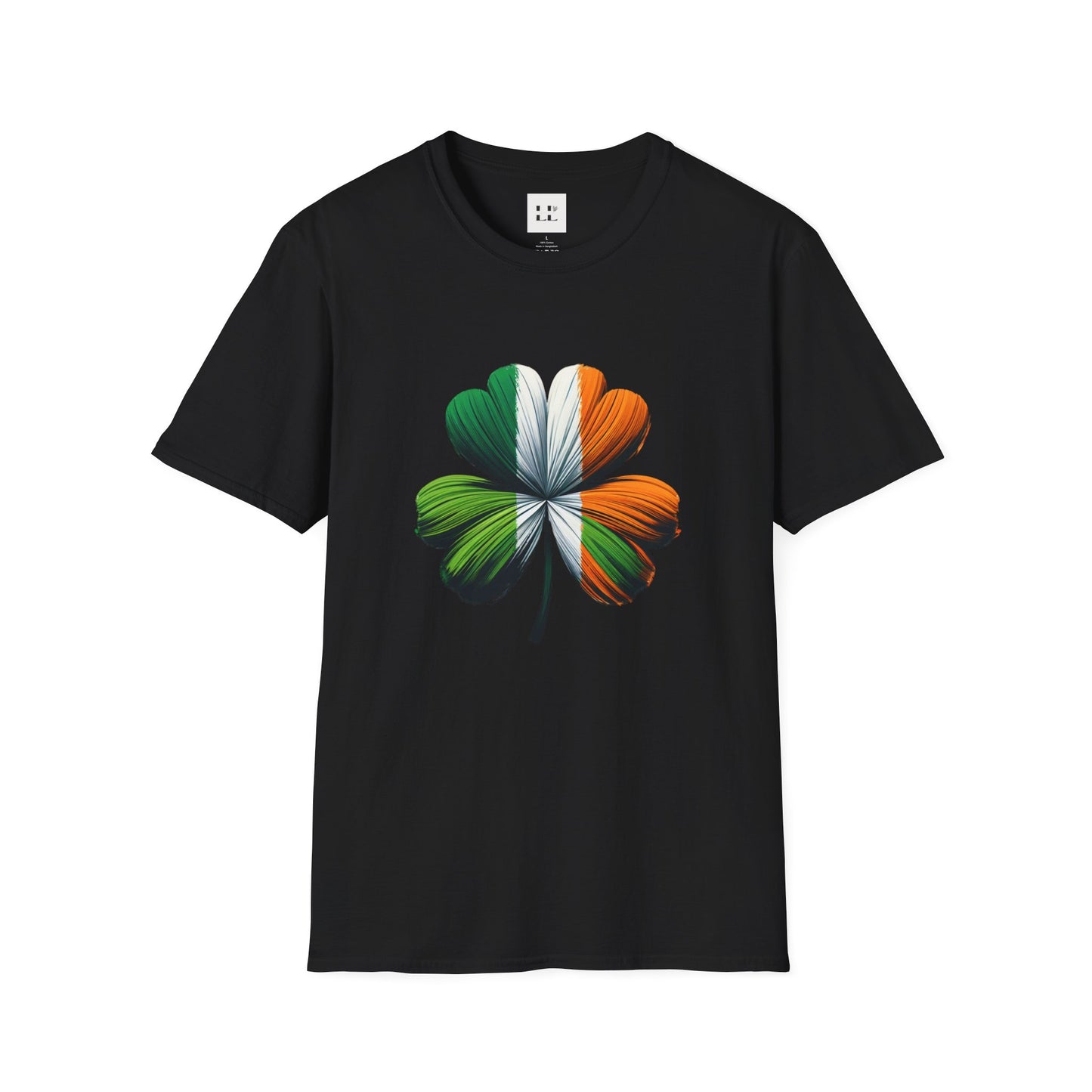 Unisex Softstyle T-Shirt with Vibrant Irish Clover Design - Perfect for St. Patrick's Day Celebrations