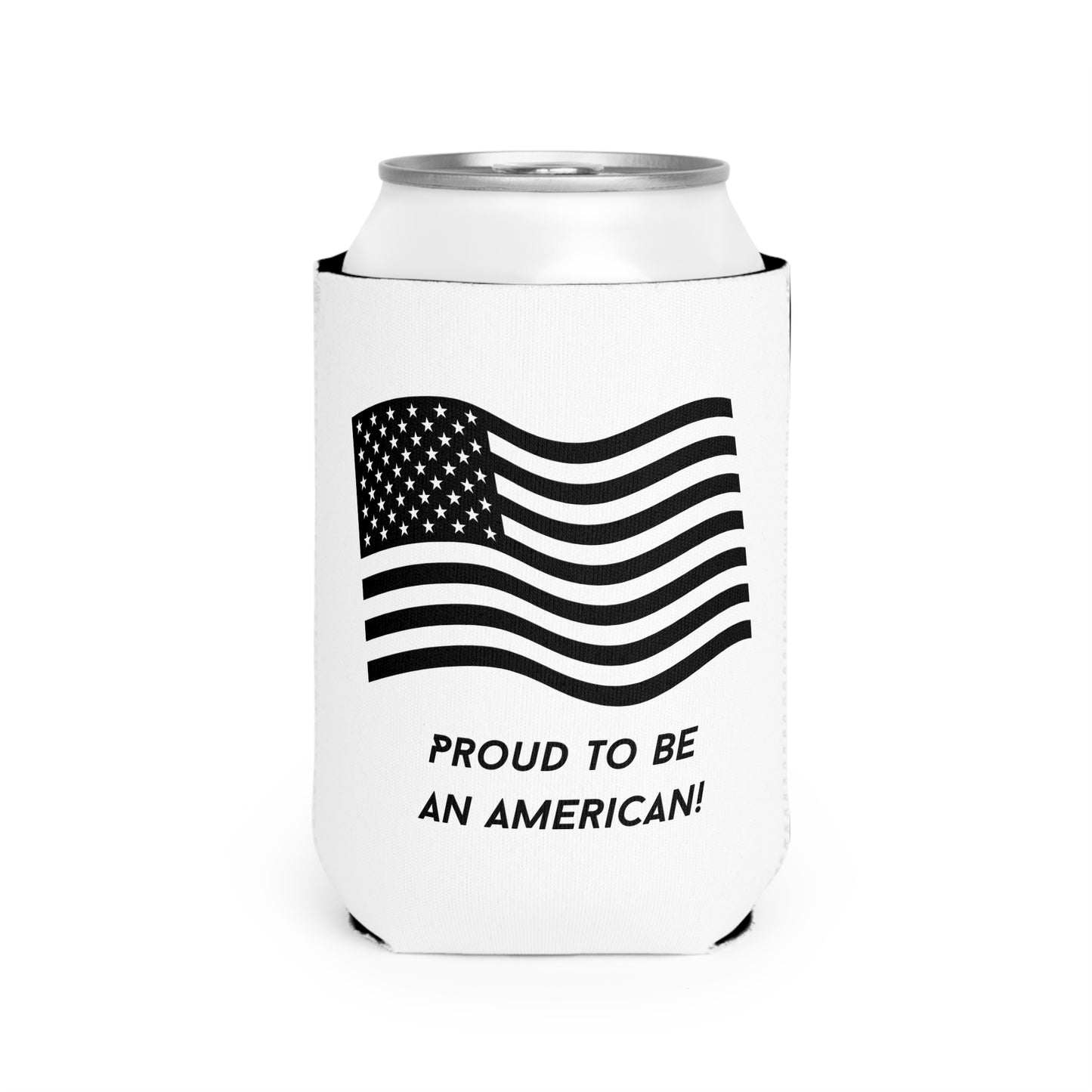 Proud American Can Cooler Sleeve - Perfect for BBQs and Celebrations