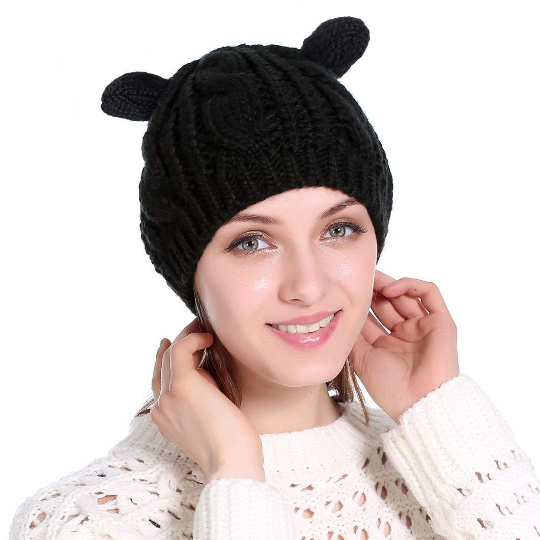 Knit Cat Ear Beanie
