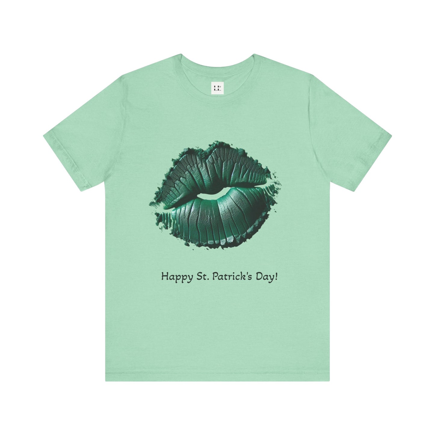 St. Patrick's Day Green Kiss Lip Tee for Unisex - Fun & Festive Short Sleeve T-Shirt