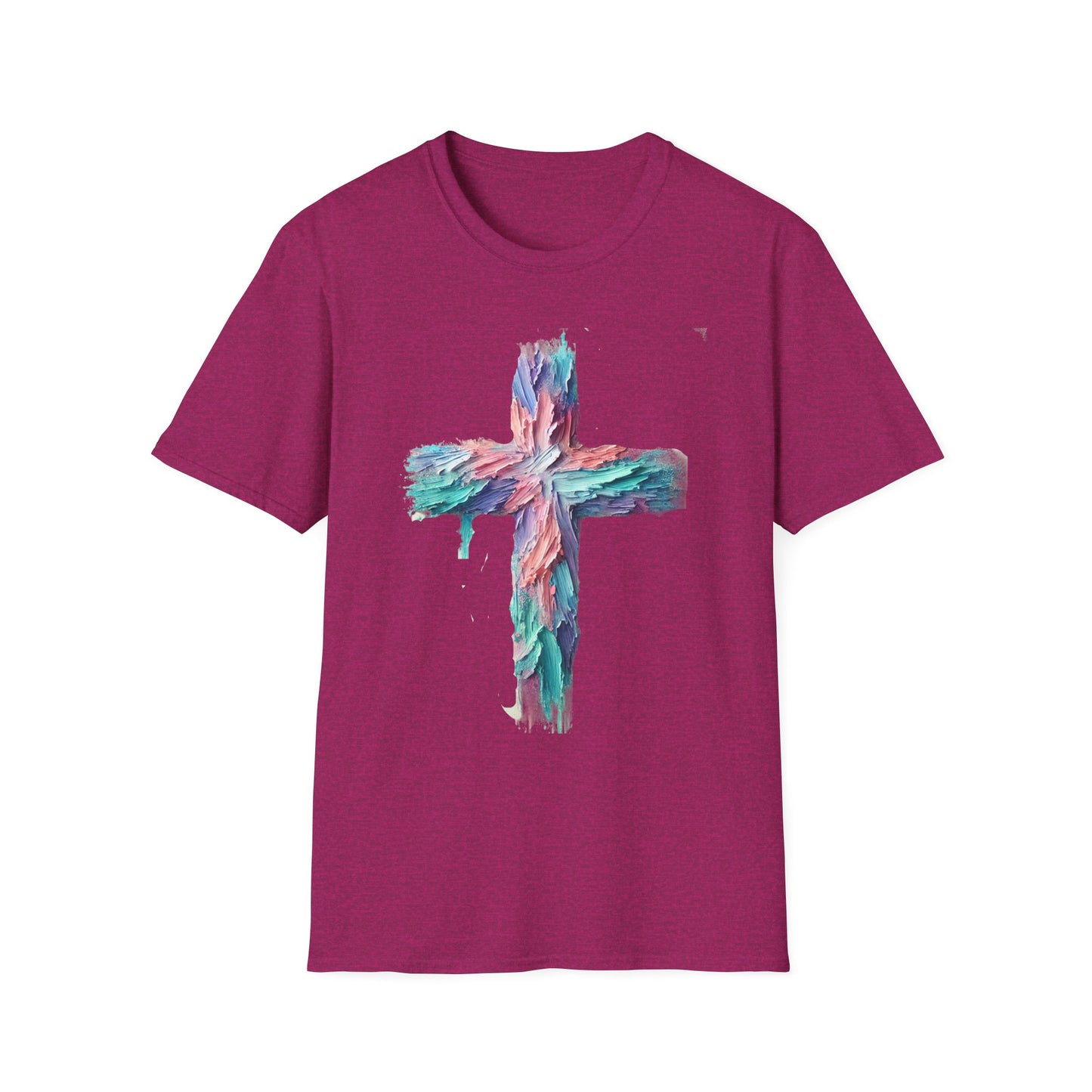 Vibrant Pastel Cross T-Shirt - Perfect for Spring and Summer Celebrations & Gift