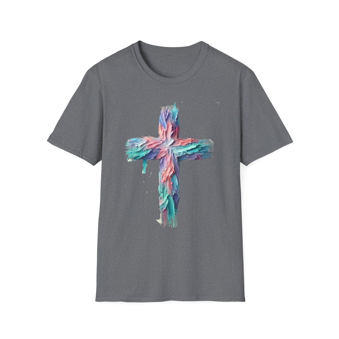 Vibrant Pastel Cross T-Shirt - Perfect for Spring and Summer Celebrations & Gift