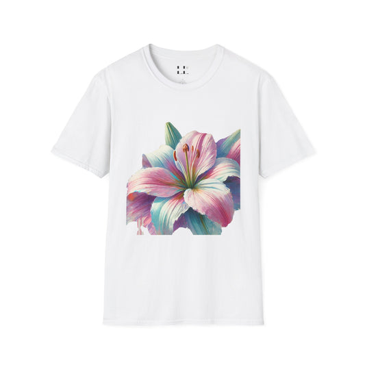 Vibrant Pastel Lily T-Shirt - Perfect for Spring and Summer Celebrations & Gift