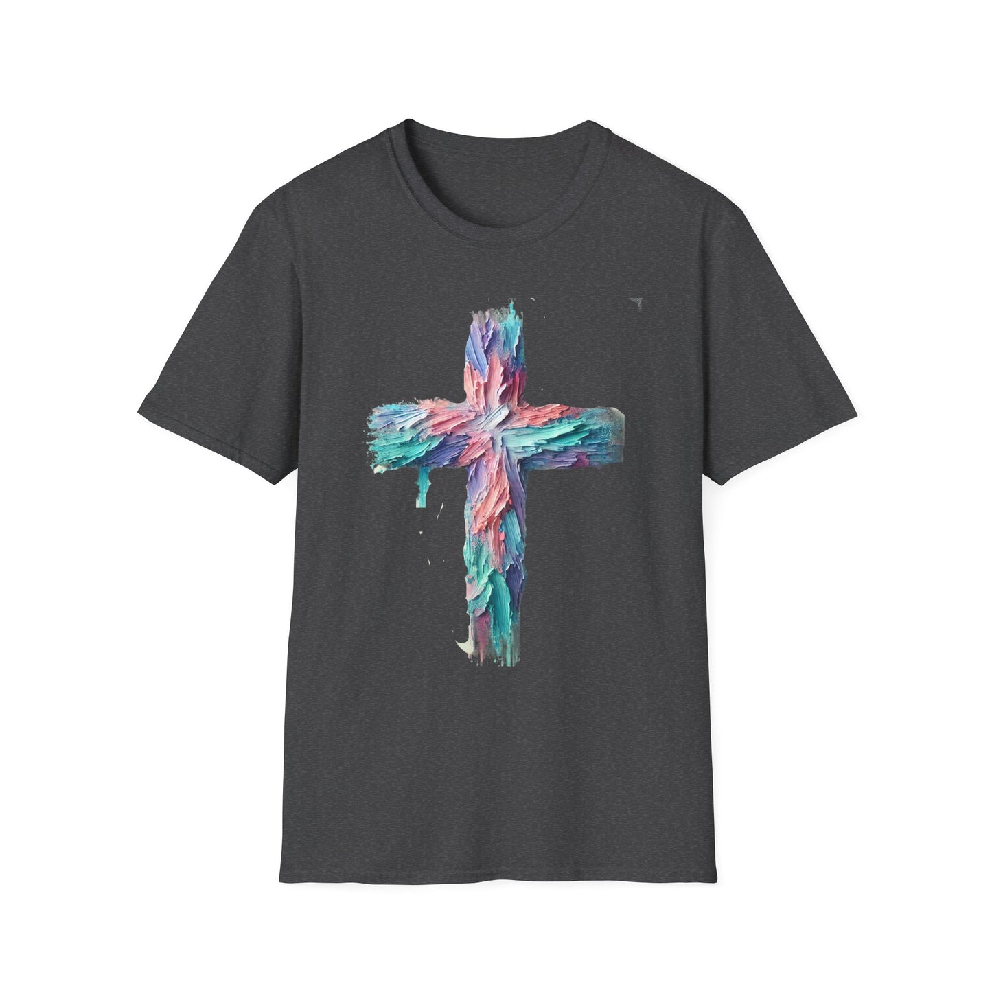 Vibrant Pastel Cross T-Shirt - Perfect for Spring and Summer Celebrations & Gift
