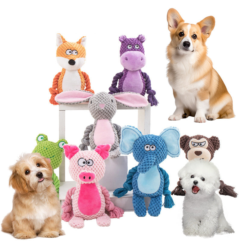 Tug and Squeak Dog Toy