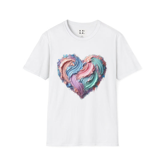 Vibrant Pastel Heart T-Shirt - Perfect for Spring and Summer Celebrations & Gift