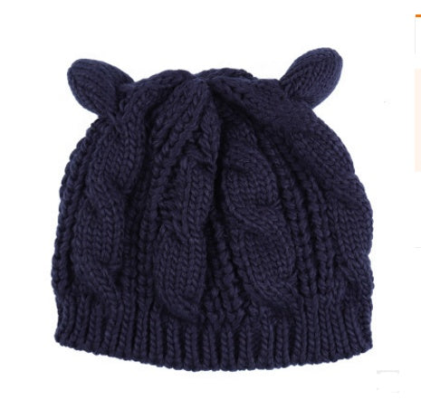 Knit Cat Ear Beanie