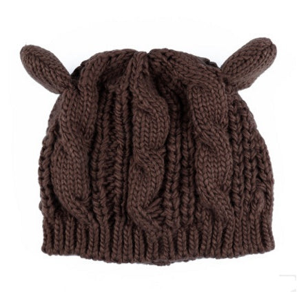 Knit Cat Ear Beanie