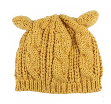 Knit Cat Ear Beanie