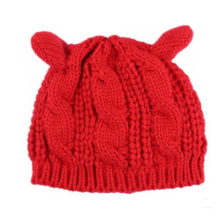 Knit Cat Ear Beanie
