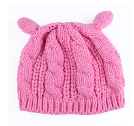 Knit Cat Ear Beanie