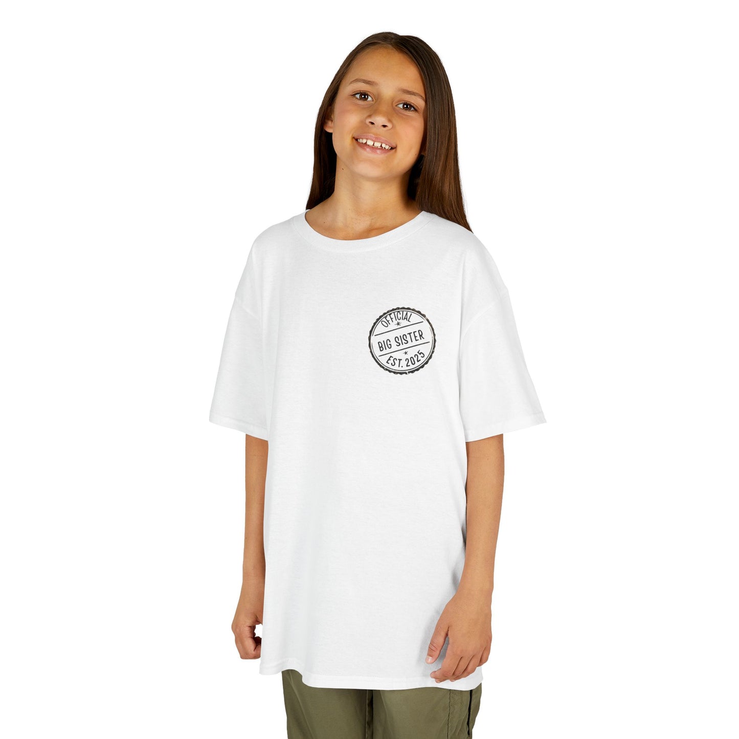 Big Sister Heavy Cotton™ Tee - Comfortable Kids T-Shirt for Special Occasions
