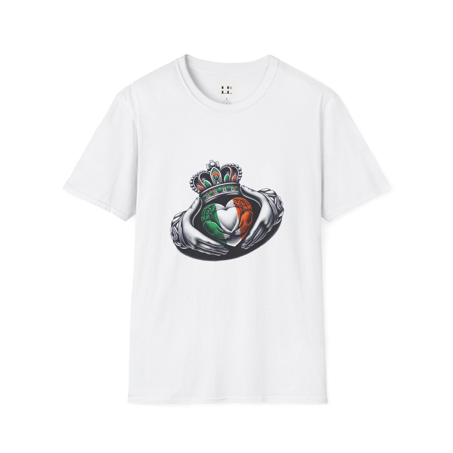 Crown & Heart Unisex Softstyle T-Shirt - Perfect for Celebrating Love and Heritage