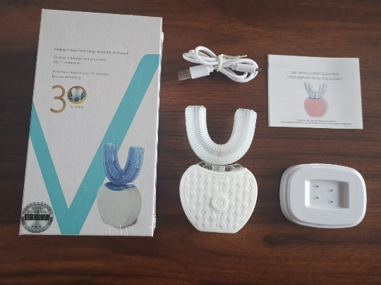 360° Automatic Toothbrush with Whitening Blue Light