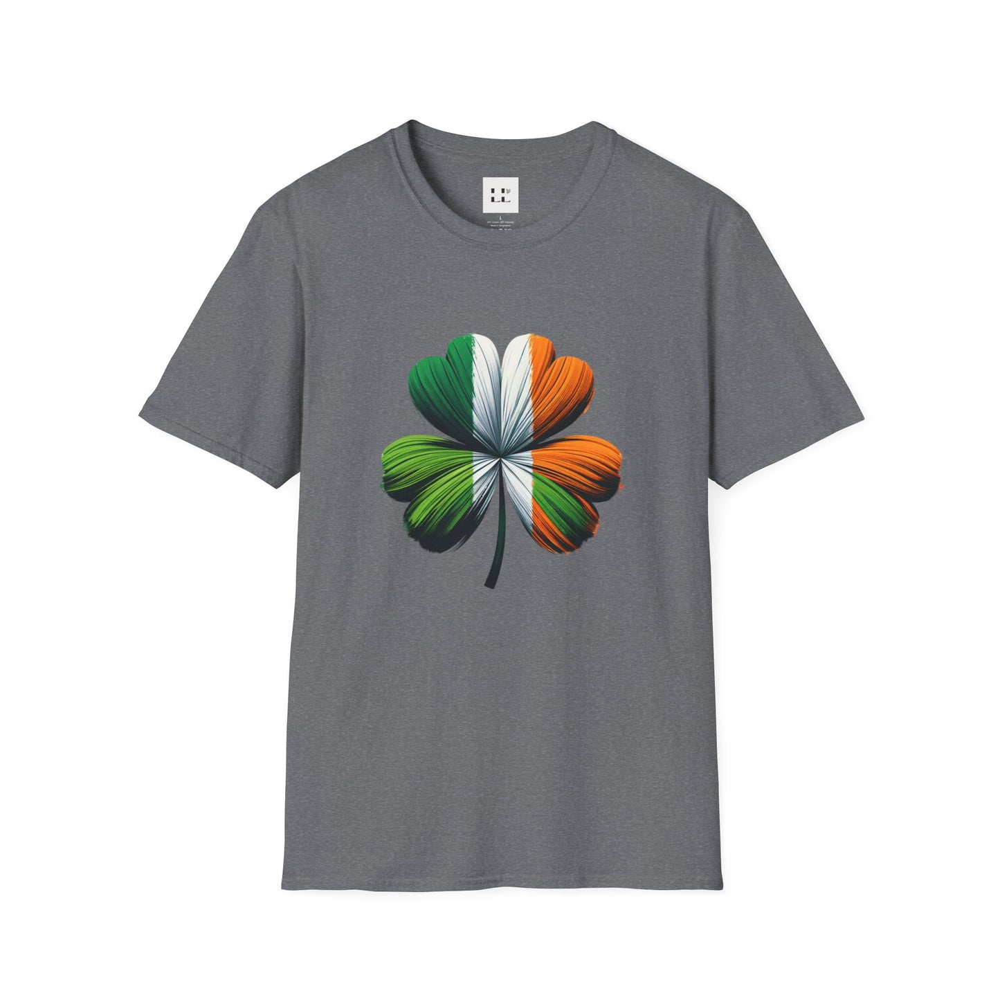 Unisex Softstyle T-Shirt with Vibrant Irish Clover Design - Perfect for St. Patrick's Day Celebrations