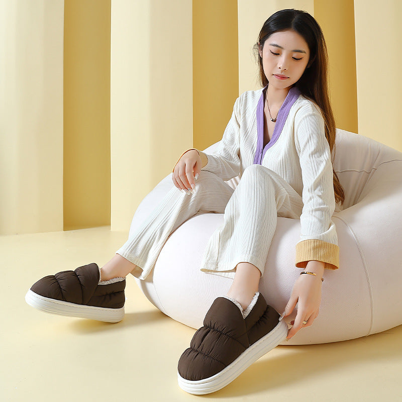 #35 - Ankle Wrap Cotton Slippers Women's Winter