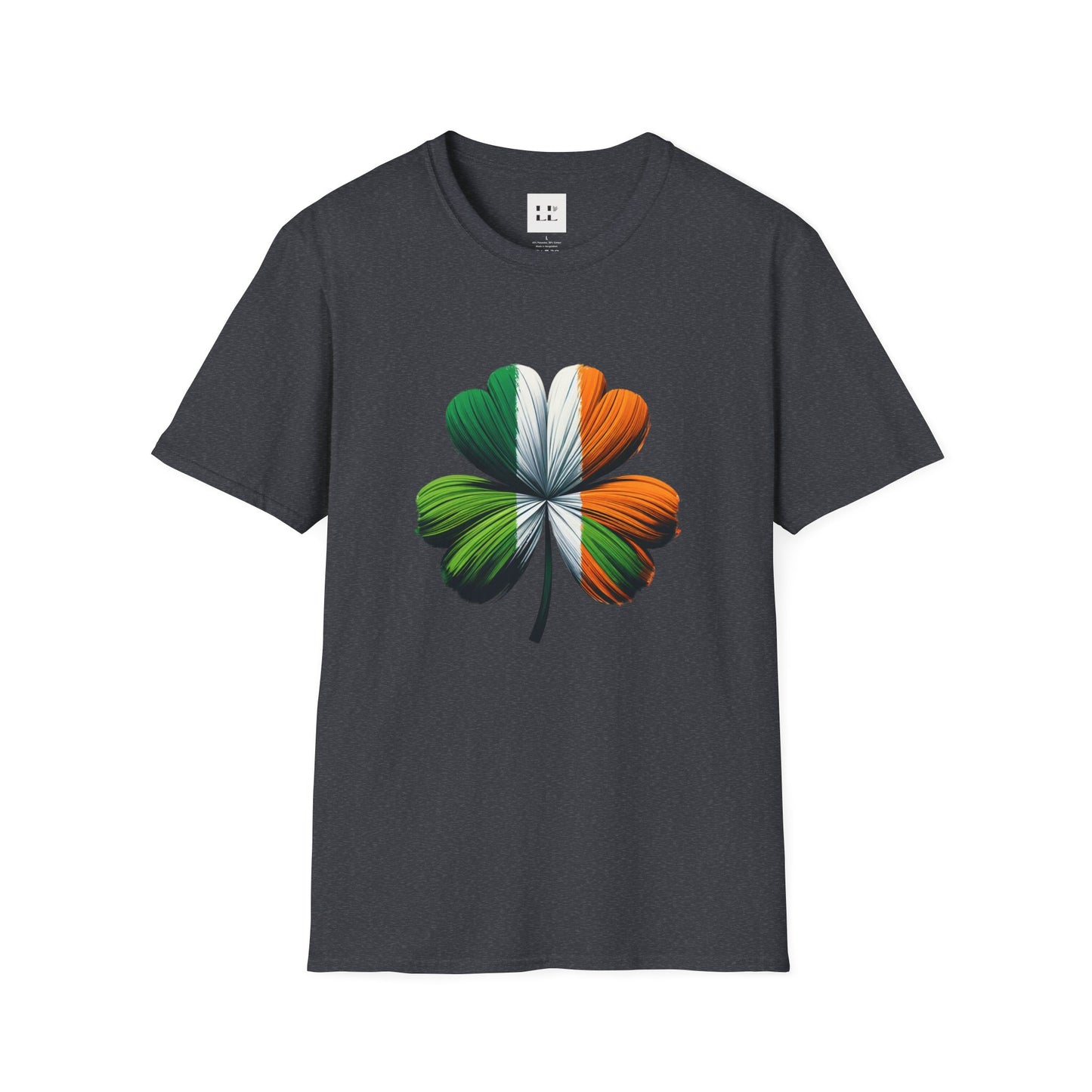 Unisex Softstyle T-Shirt with Vibrant Irish Clover Design - Perfect for St. Patrick's Day Celebrations