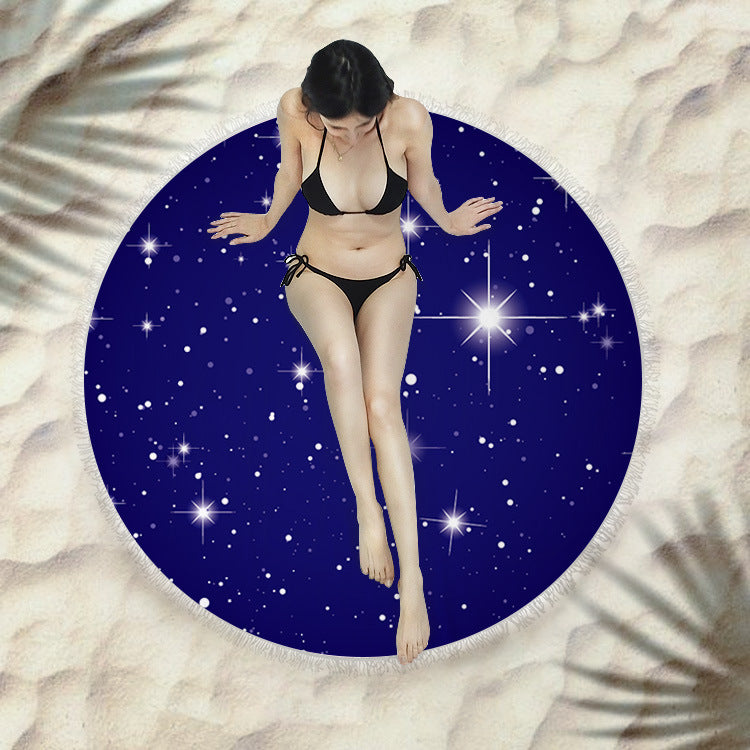 Round Fringed Beach Towel