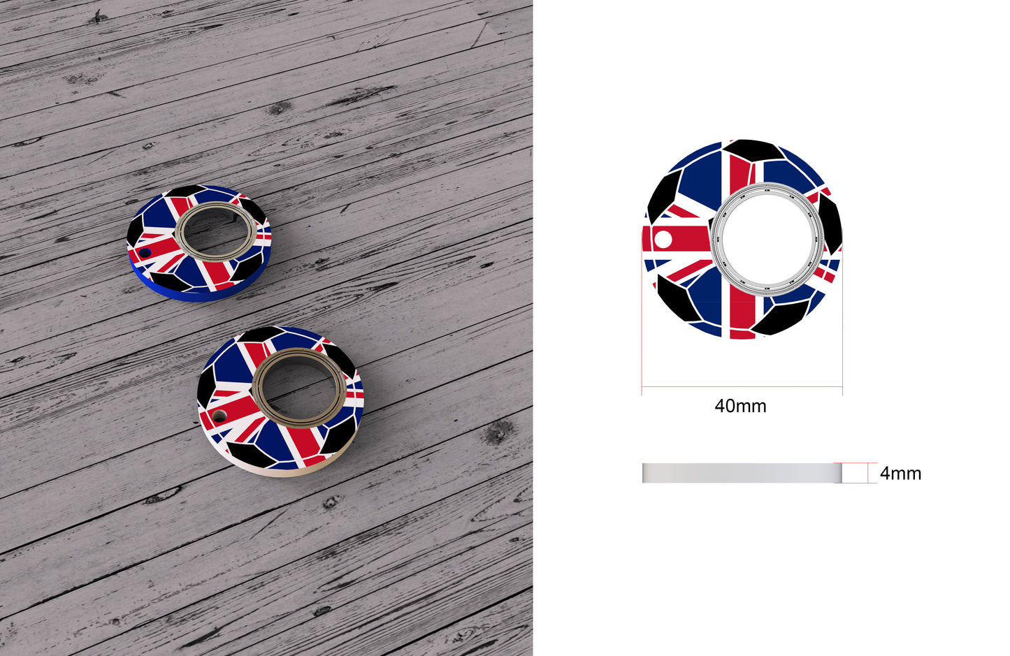 World Cup Fidget Spinner Keychain