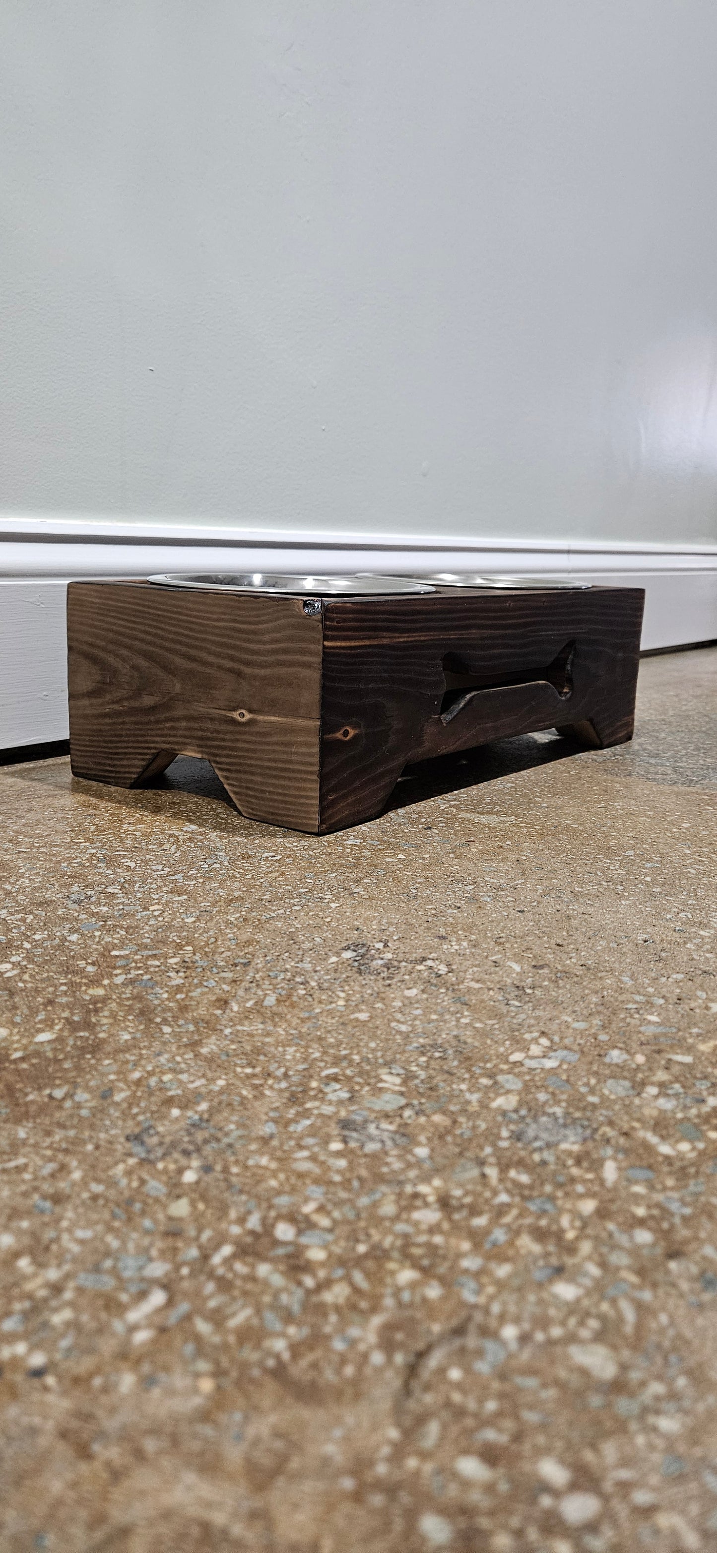 Rustic Handmade Pet Bowl Stand