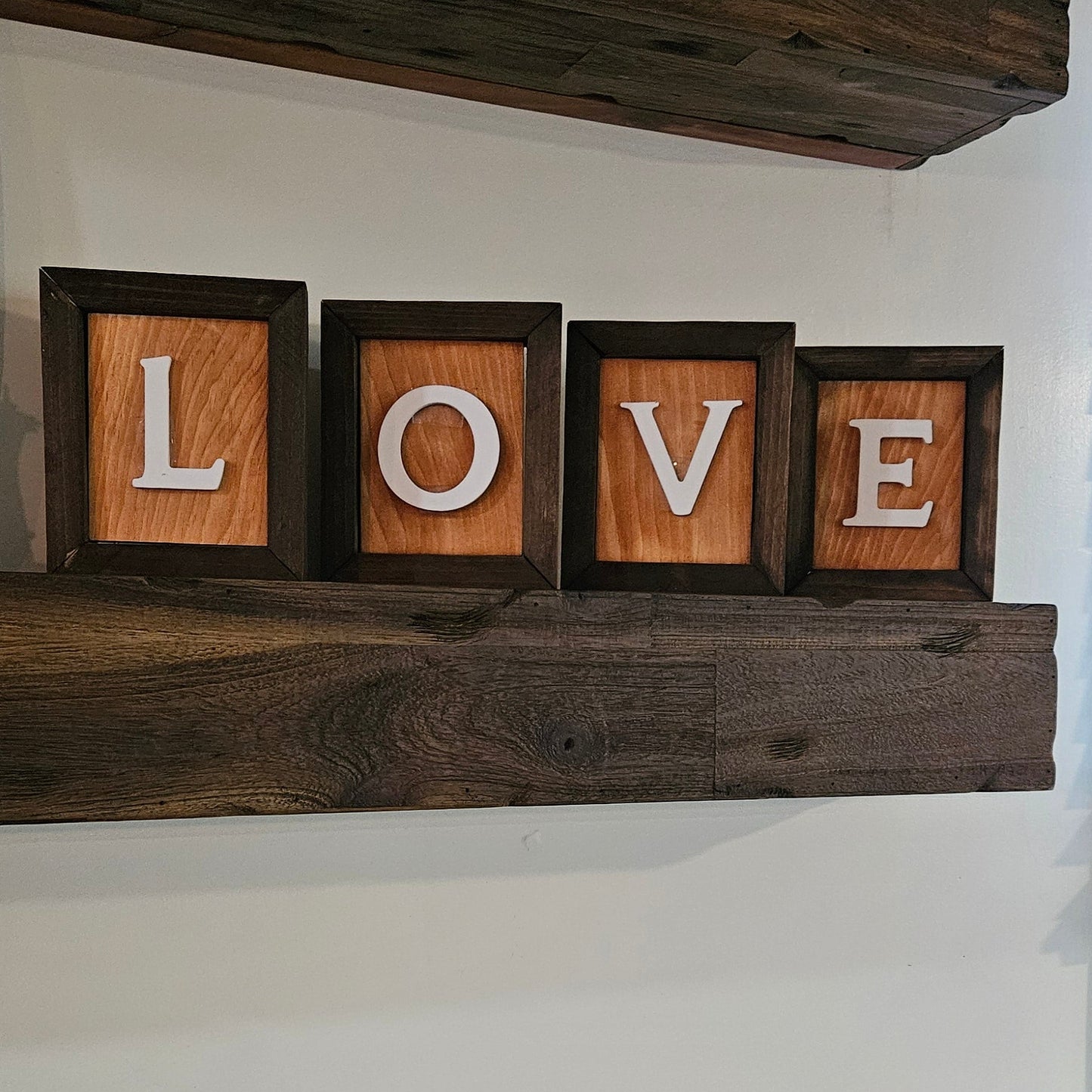 Handmade Wooden Letter Framed Decor