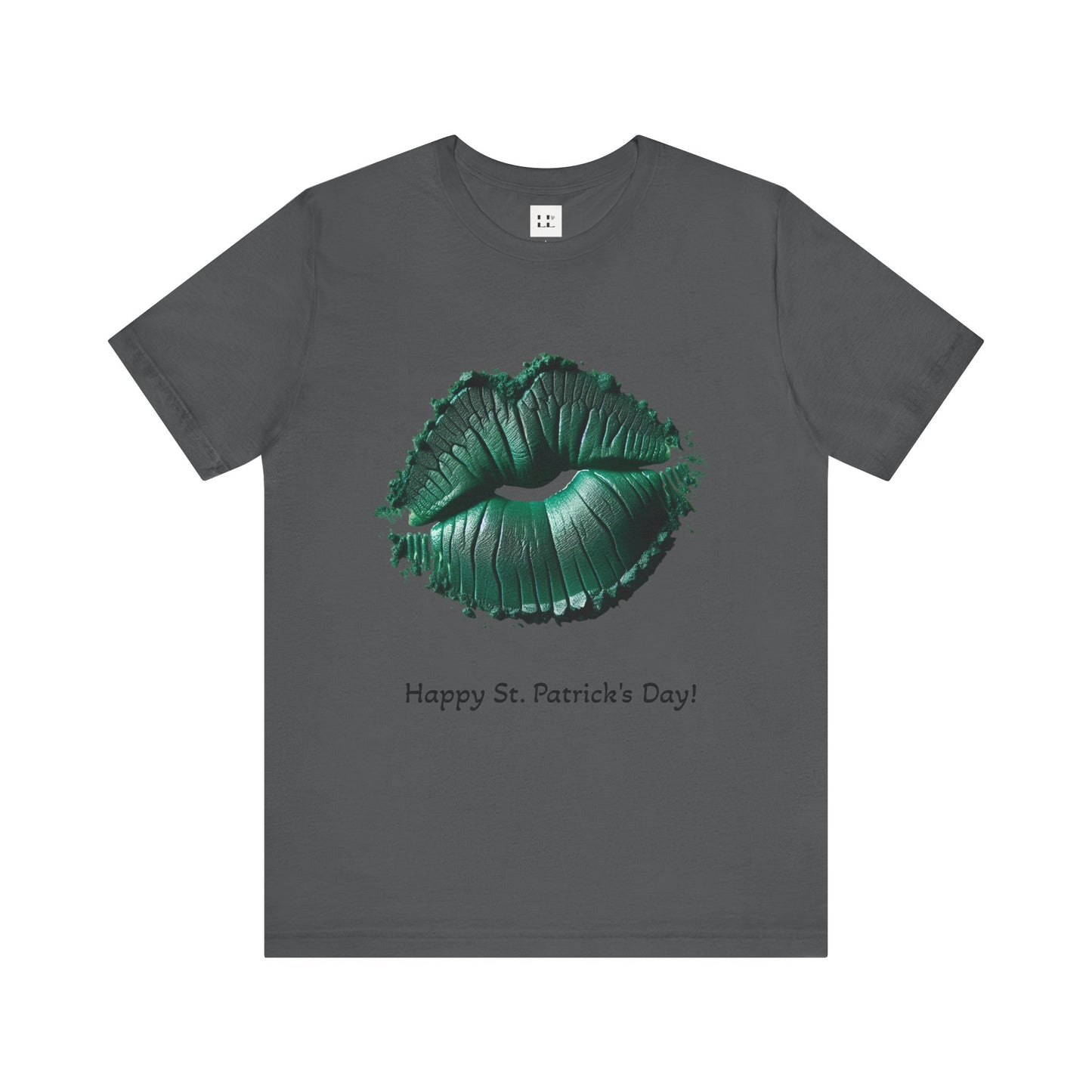 St. Patrick's Day Green Kiss Lip Tee for Unisex - Fun & Festive Short Sleeve T-Shirt