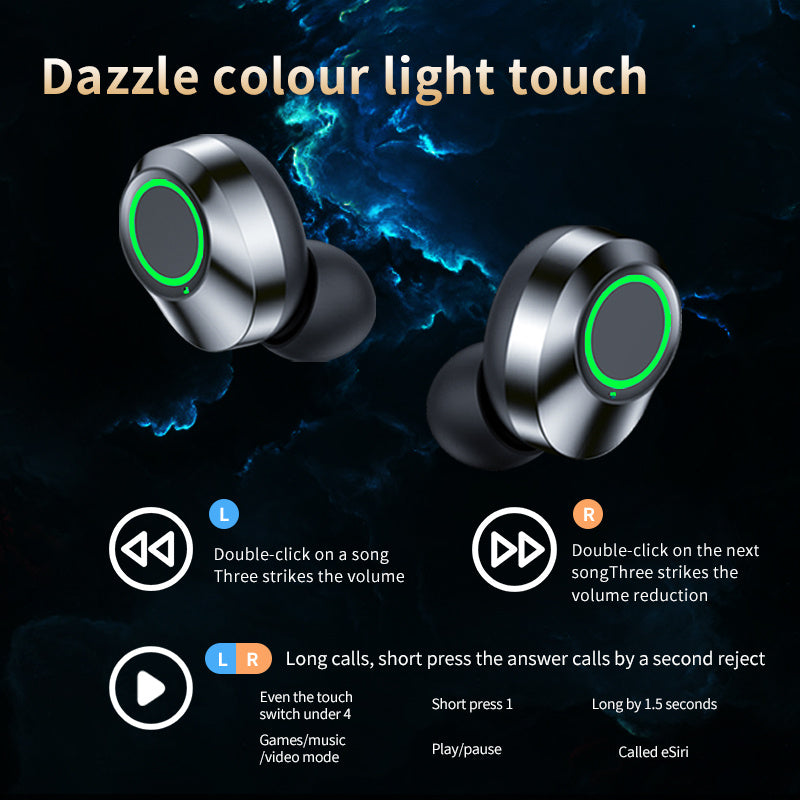 Bluetooth Earbuds with LCD Display Case