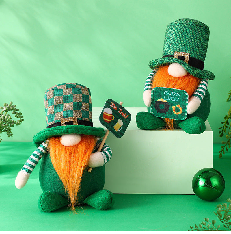 St Patrick's Day Decoration Supplies Irish Day Faceless Doll