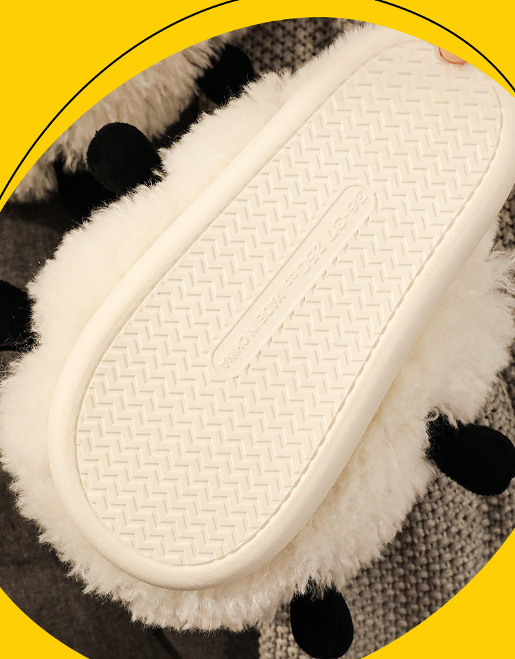 #37 - Cute Lamb Cotton Slippers Female Winter