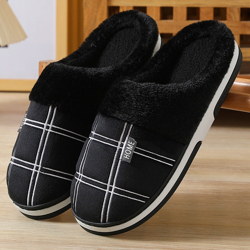 #44 - Men's Winter Slugged Bottom Plush Slippers