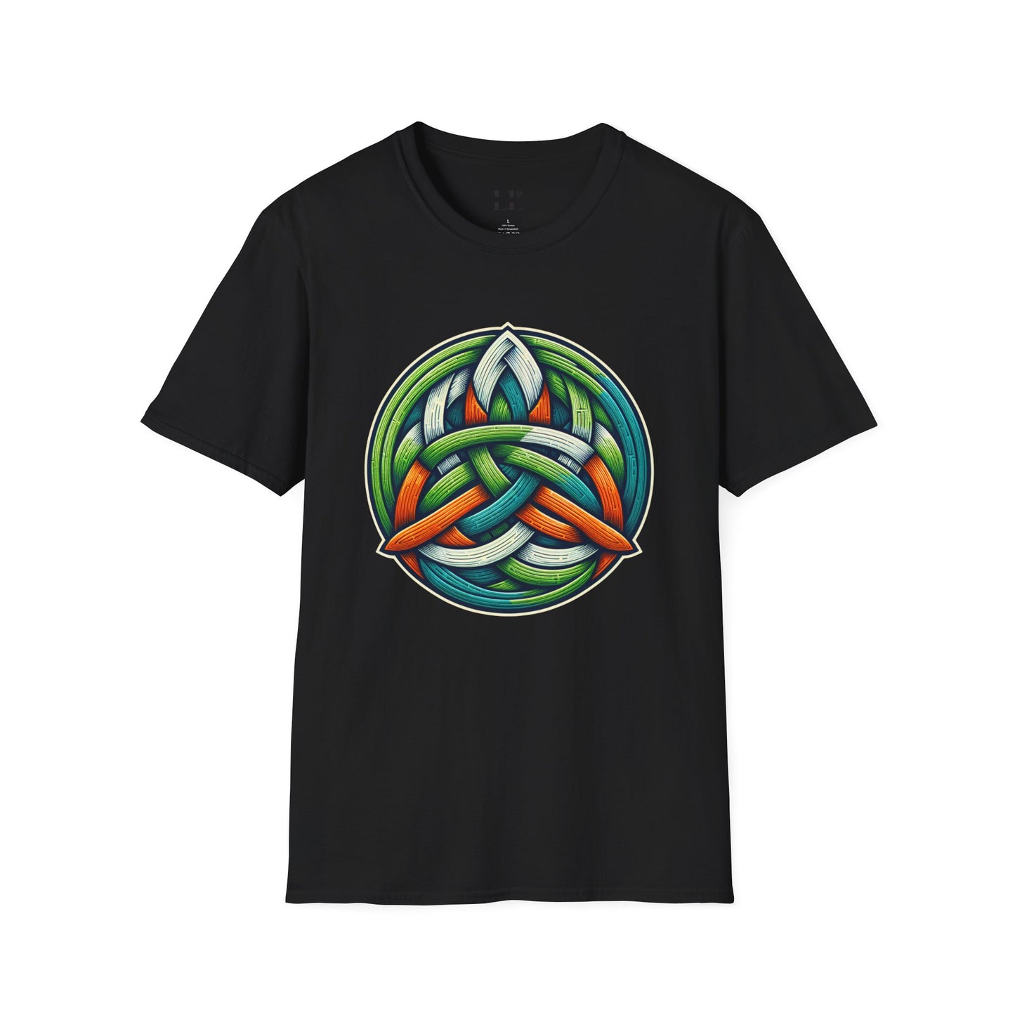 Celtic Knot Unisex Softstyle T-Shirt - Vibrant Nature-Inspired Design