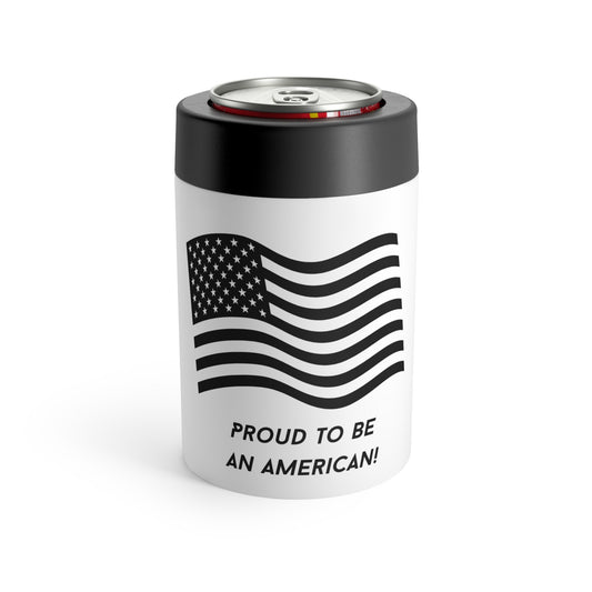 Patriotic Can Holder - Proud to Be an American! - Insulated Beverage Sleeve