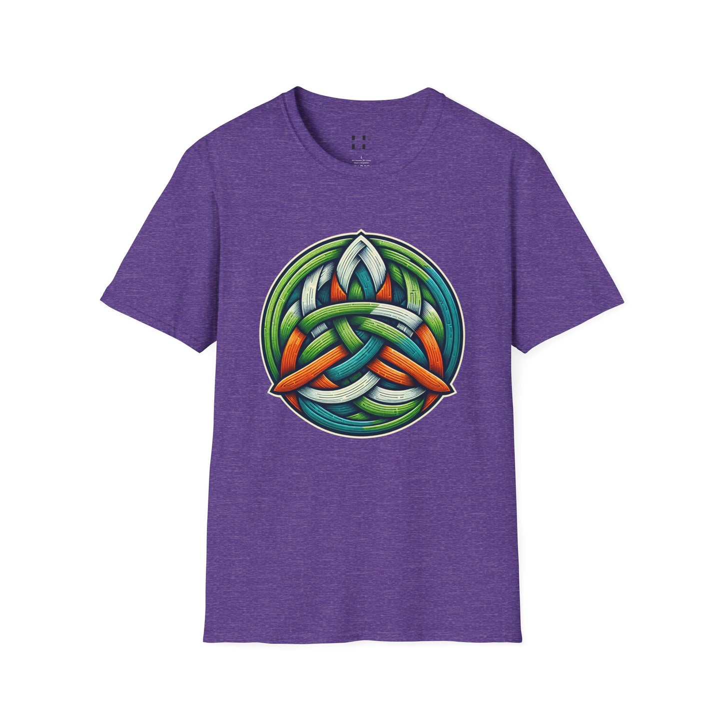 Celtic Knot Unisex Softstyle T-Shirt - Vibrant Nature-Inspired Design
