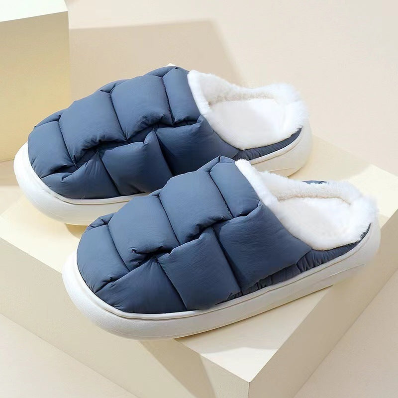 #46 - Women's Square Pattern Cotton Slippers