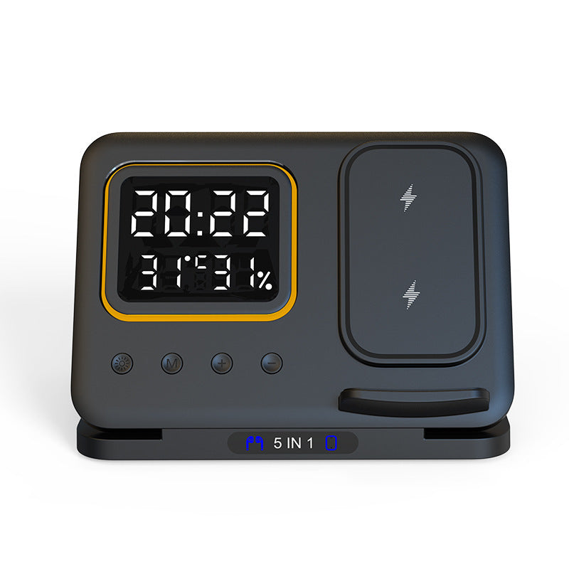 15W LED Digital Alarm Clock and Wireless Charging Station