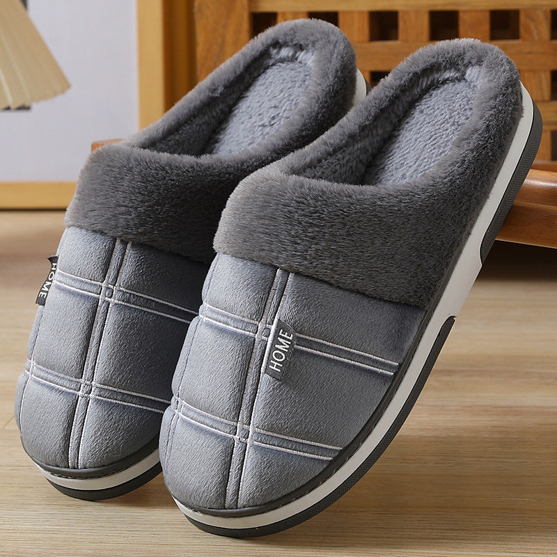 #44 - Men's Winter Slugged Bottom Plush Slippers