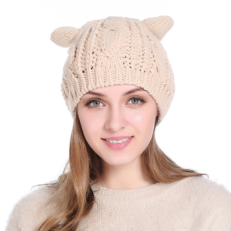 Knit Cat Ear Beanie