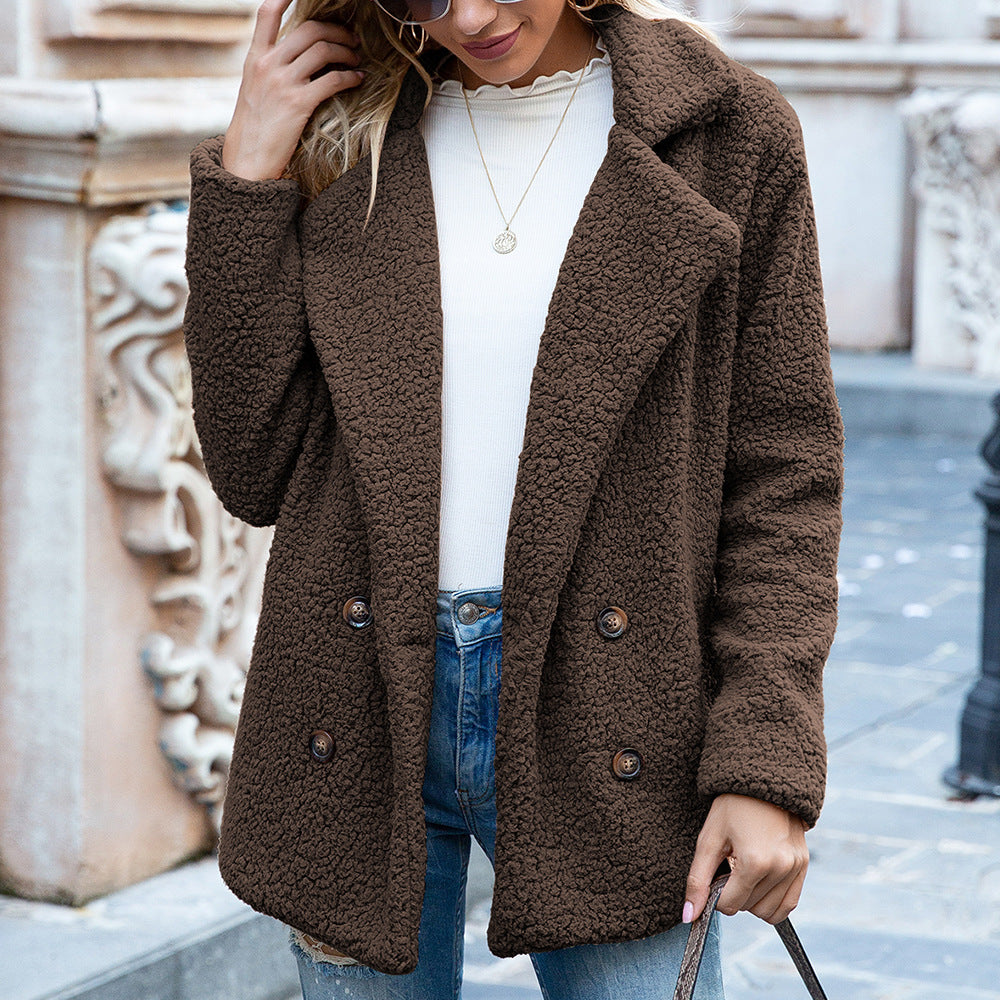 Dreamy Plush Lapel Coat