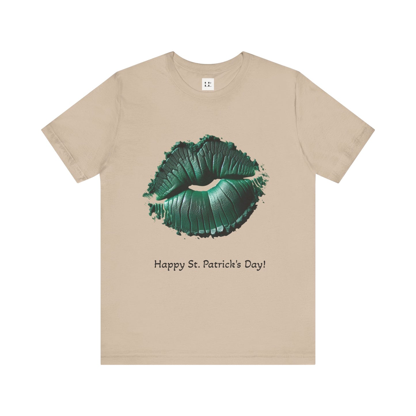 St. Patrick's Day Green Kiss Lip Tee for Unisex - Fun & Festive Short Sleeve T-Shirt
