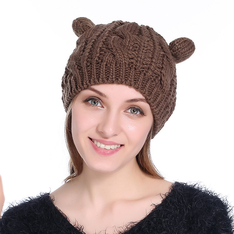 Knit Cat Ear Beanie