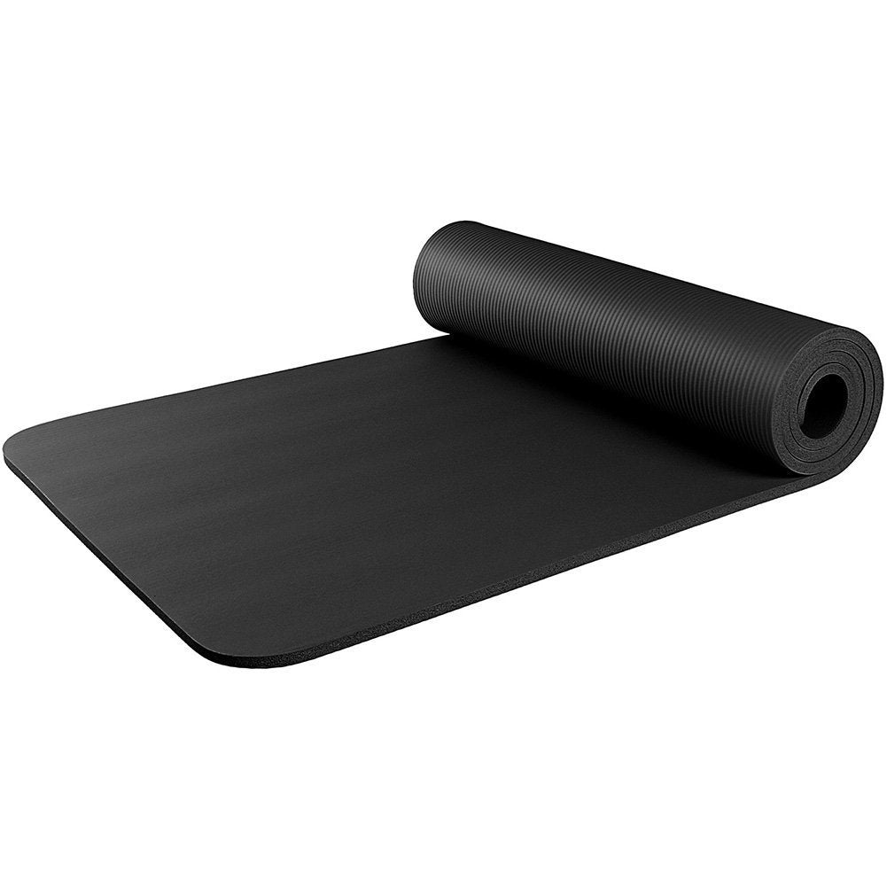 Extra Thick 10Mm Exercise Yoga Pilates Mat Gym Fitness NBR 72"X 24" W/ Bag Strap